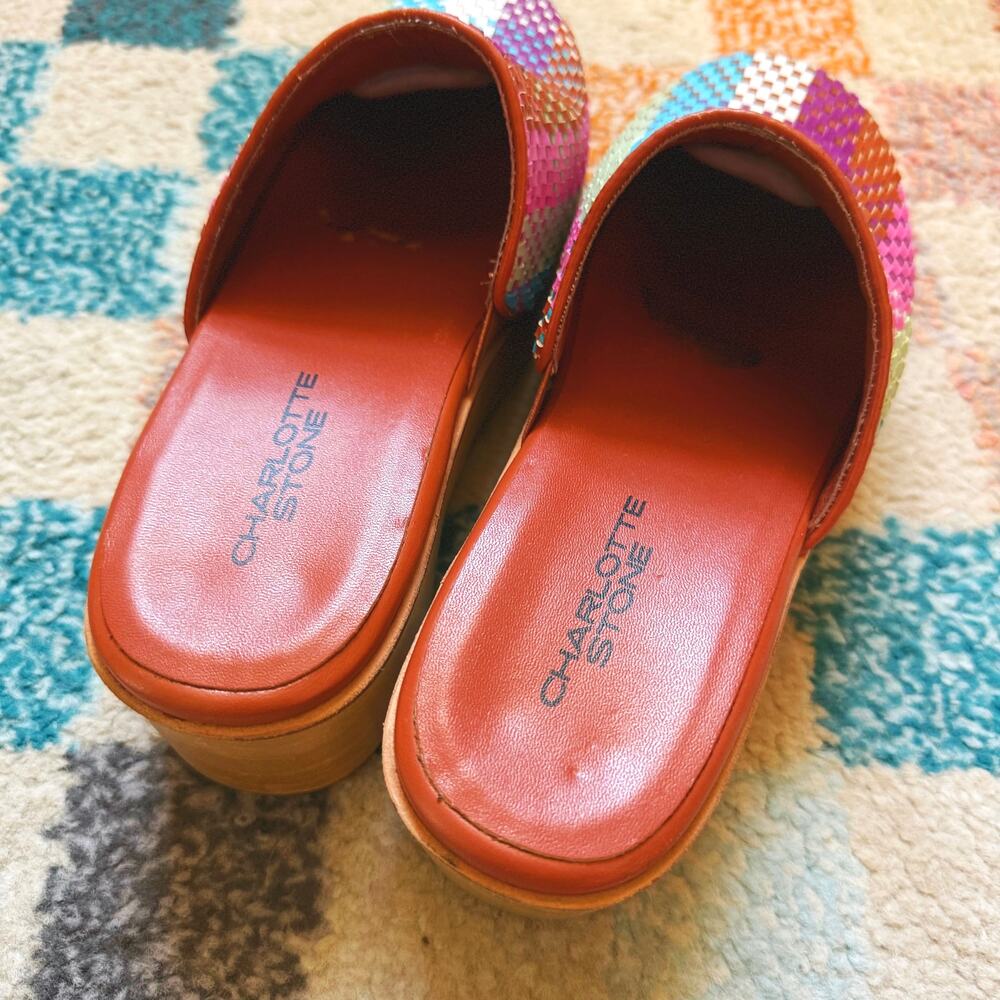 RARE Charlotte Stone Martino Platform Clog in Carnival - Size 8 - Picture 9 of 10